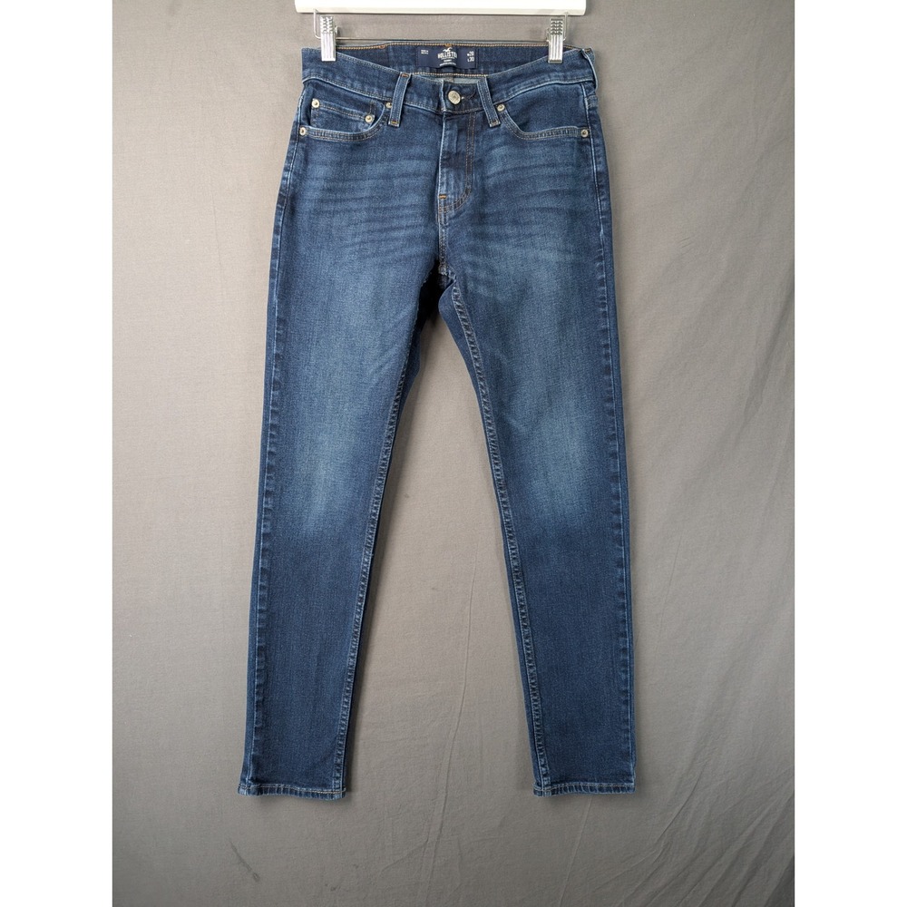 Hollister Epic Flex Super Skinny Jeans Mens 28x30 Dark Wash Blue Denim 5918